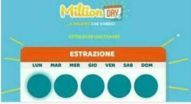 Million Day, estrazione dei cinque numeri vincenti di oggi venerdì 26 novembre 2021