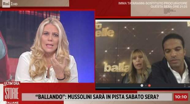 Alessandra Mussolini, in lacrime a Storie Italiane: «Non so se riuscirò ad allenarmi per sabato». Eleonora Daniele la consola