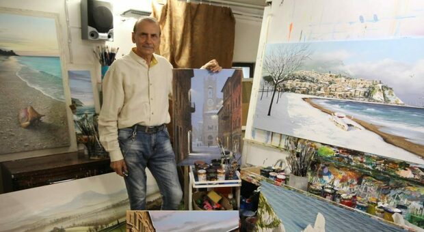 Franco Fontanella, il cielo nelle stanze: la mostra del pittore osimano si apre domani alla Mole Vanvitelliana