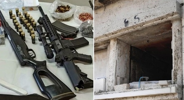 Bari, trovato un arsenale nascosto al cimitero: dentro al loculo anche una bomba artigianale