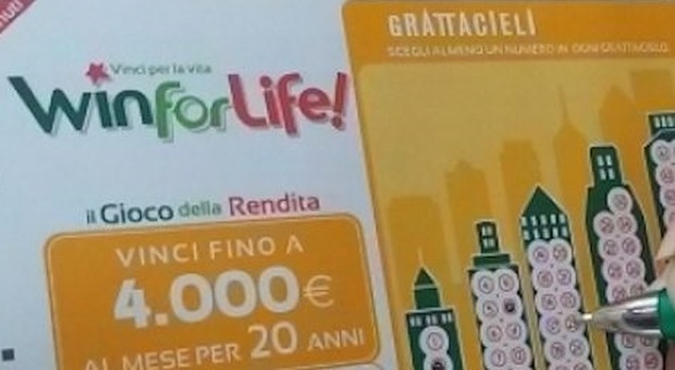 Colpo grosso al "Win for life": gioca due euro e ne vince più di diecimila