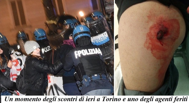 Scontri a Torino, il Viminale: "Fatti gravissimi, abbassare i toni". Bombe coi chiodi, feriti 6 agenti