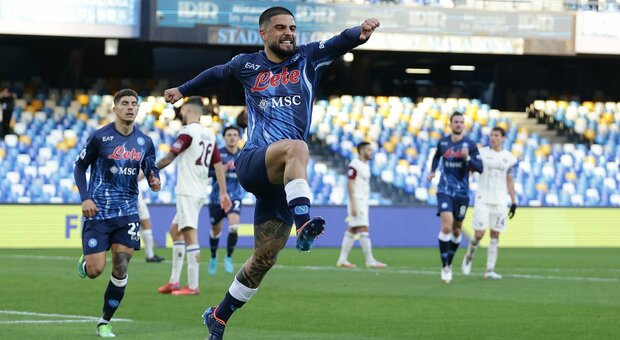 Il Napoli liquida la Salernitana: finisce 4-1. Insigne raggiunge Maradona a quota 115 gol in maglia azzurra