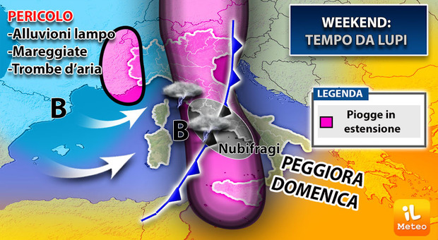 Meteo weekend, maltempo in arrivo. Pioggia e temporali, Roma a rischio allagamenti