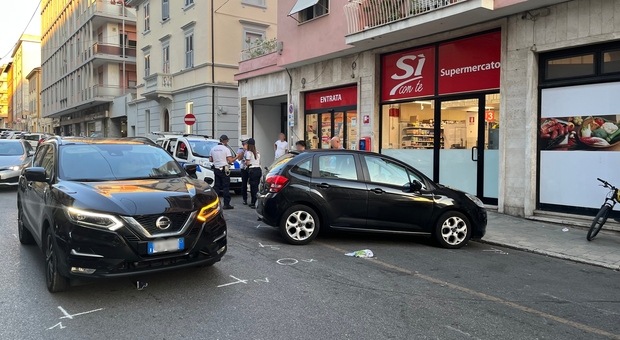La scena dell'incidente in via Piave