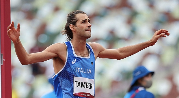 Gianmarco Tamberi durante le Olimpiadi di Tokyo
