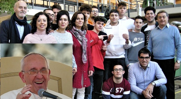 Fabriano, emozione alla Merloni-Milani: Papa Francesco scrive agli studenti per ringraziarli degli auguri