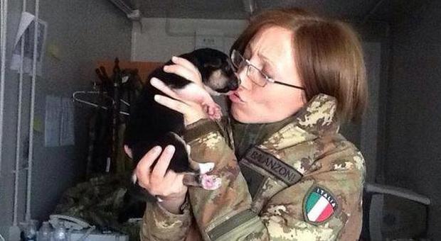 Barbara Balanzoni, tenente sotto processo per aver salvato un gatto (Facebook)