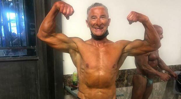 Emilio Braghetti, bodybuilder 73enne di Camerino