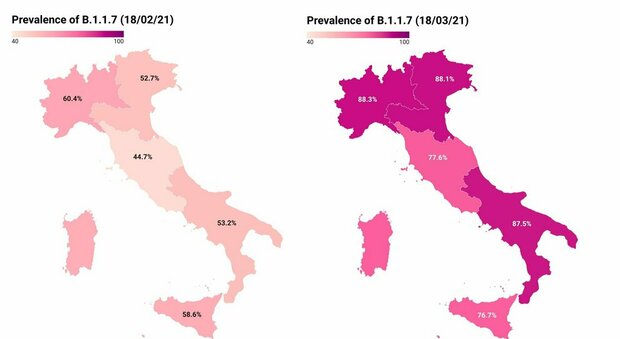 Covid, la variante inglese cresce in Italia: nell'ultimo mese è arrivata all'86.7% di diffusione. Il report dell'ISS