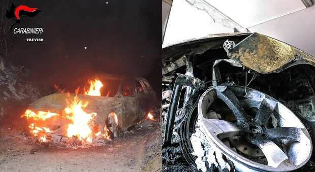 L'Audi Rs4 incendiata