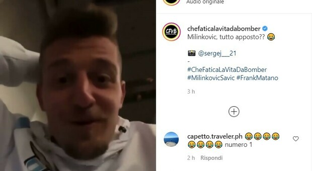 Siparietto social tra Milinkovic e Frank Matano: «Sono Lillo». E il post diventa virale