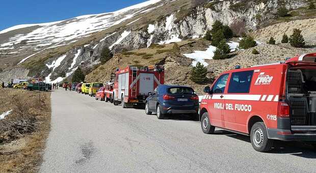 I soccorritori sul monte Vettore