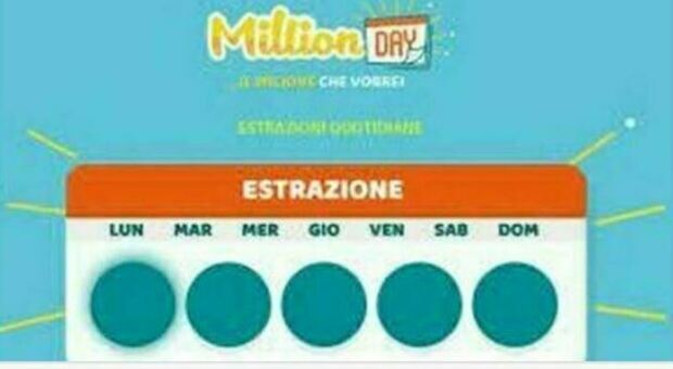 Million Day, estrazione dei cinque numeri vincenti di oggi sabato 27 novembre 2021