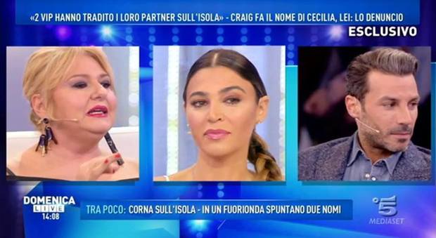 Monica Setta, Cecilia Capriotti, Daniele Interrante a Domenica Live