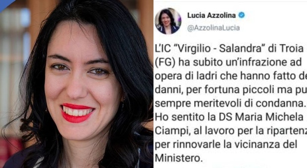 Lucia Azzolina, la gaffe sui ladri entrati nella scuola: la ministra confonde "effrazione" con "infrazione"