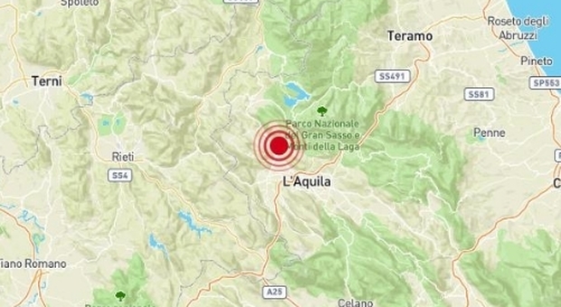 Terremoto, scossa a L'Aquila, magnitudo 3.6. Epicentro vicino Pizzoli