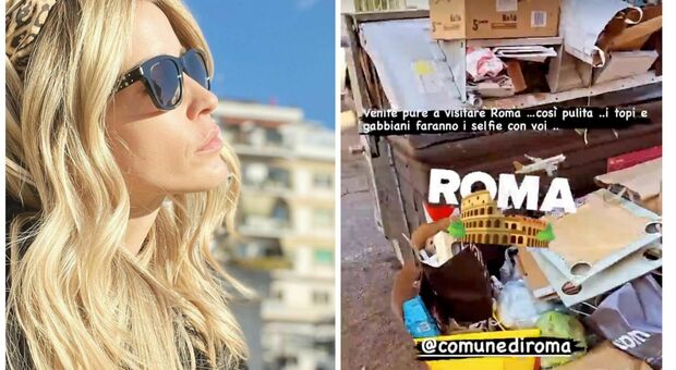 Elena Santarelli su tutte le furie posta su Instagram foto di Roma sporca