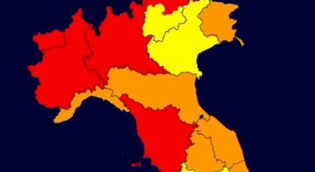 Italia divisa in zone
