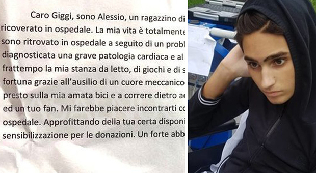 La lettera di Alessio all'idolo Buffon «Gigi, vieni a trovarmi in ospedale»