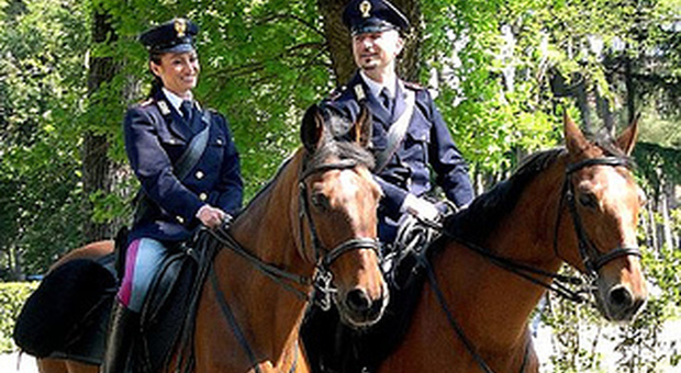 La polizia a cavallo