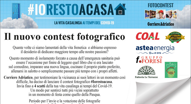 #iorestoacasa, nuovo contest del Corriere Adriatico dedicato ai lettori: ecco le foto della quarantena